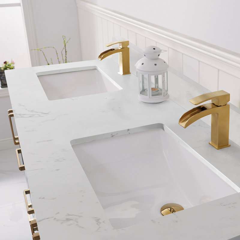 Everly Quinn Ryland 60'' Freestanding Double Bathroom Vanity with